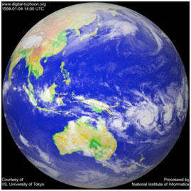 Cyclones dans le Pacifique
