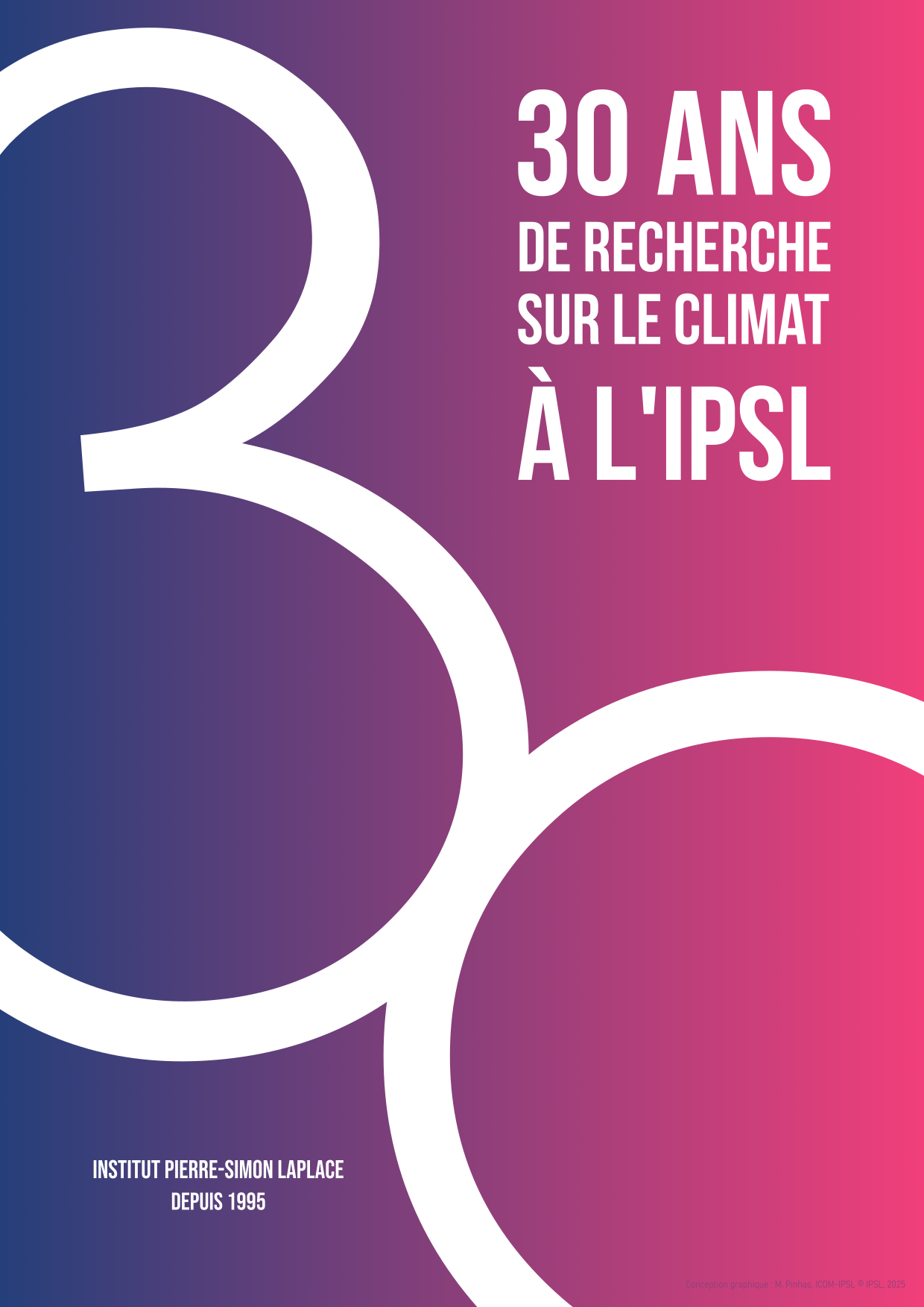 IPSL. 30 ans de recherche sur le climat. Depuis 1995. © Marie Pinhas, pour ICOM-IPSL, 2025